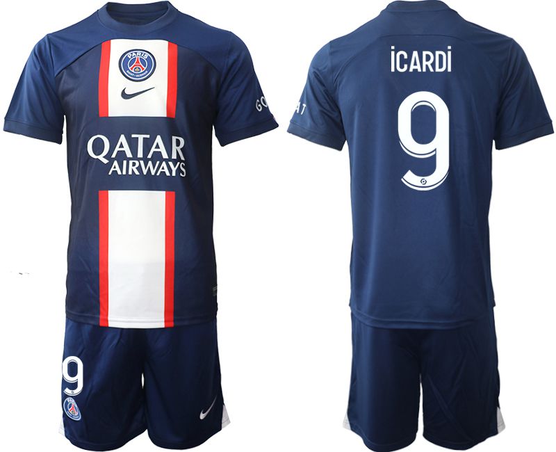 Men 2022-2023 Club Paris St German home blue #9 Soccer Jerseys->customized soccer jersey->Custom Jersey